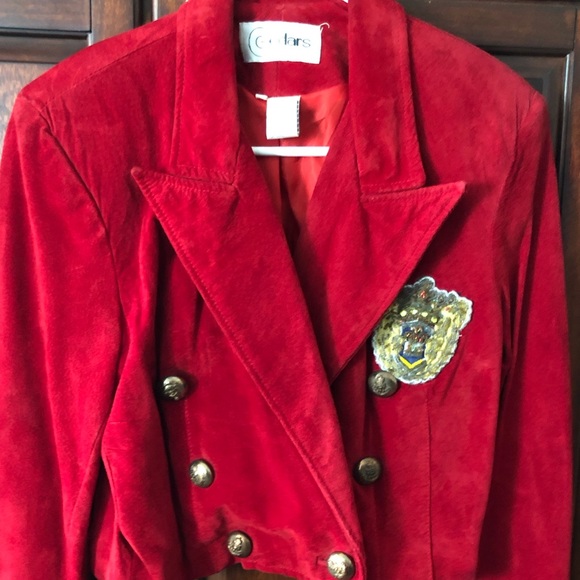 Vintage suede cropped jacket - Picture 1 of 8